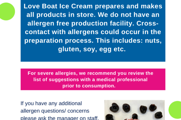 Love Boat allergy statement
